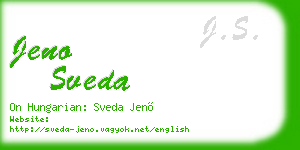 jeno sveda business card